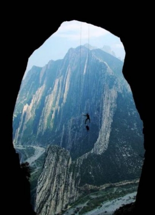 Rappel cueva de la Virgen